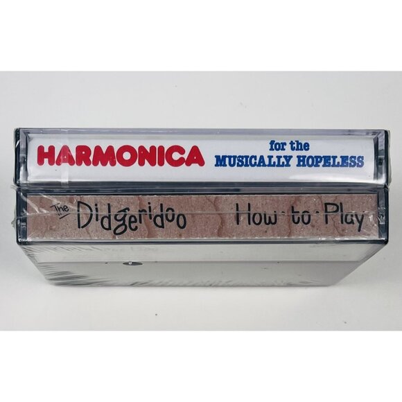 Lot 2 Instructional Musical Instrument CASSETTES Harmonica & Didgeridoo NIP NEW - Picture 3 of 3